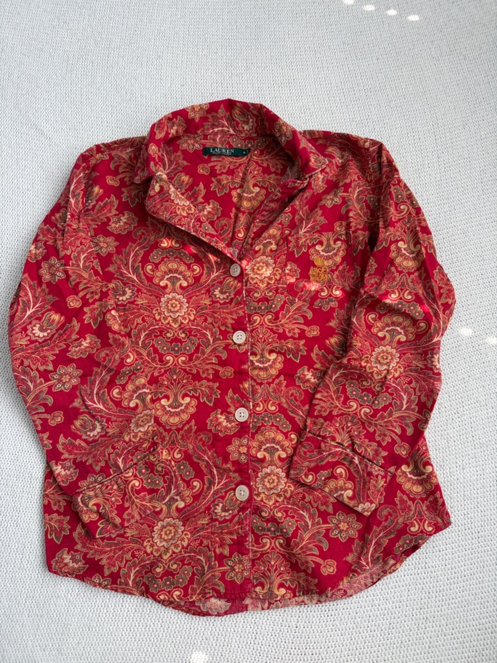 Ralph Lauren 100% Cotton Pajama Set Size Medium - Picture 2 of 12